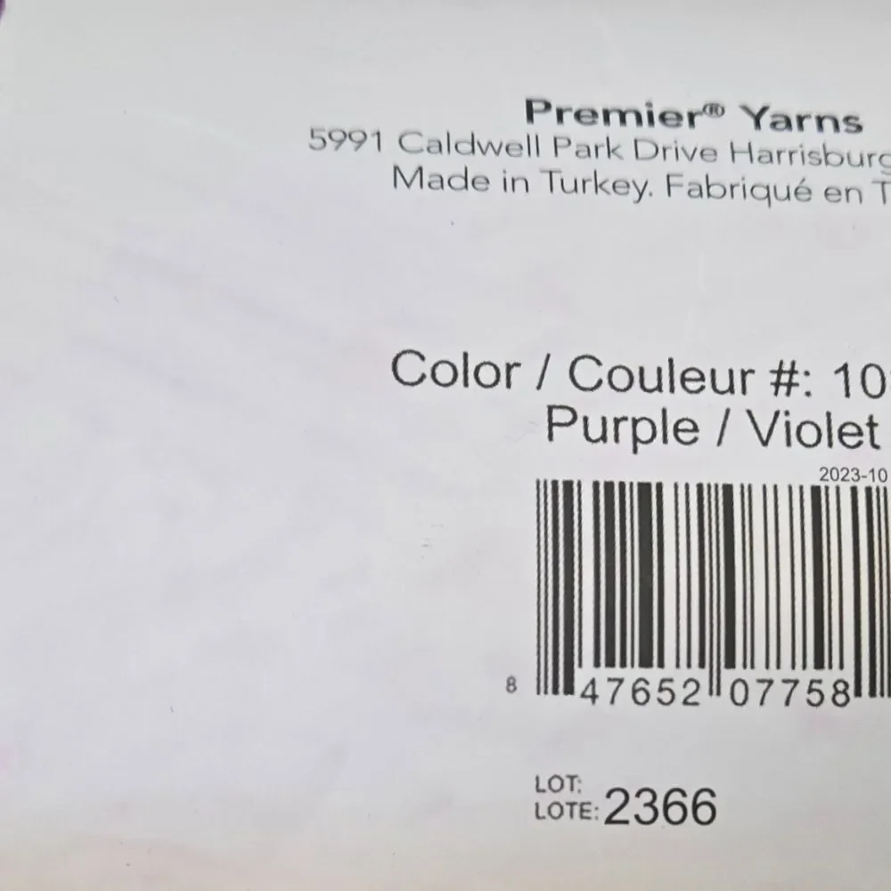 🎄🛍❤️Premier Retro Velvet Yarn Purple 3 NEW IN PKG SKEINS 9.8 OZ 306 YARDS PER
